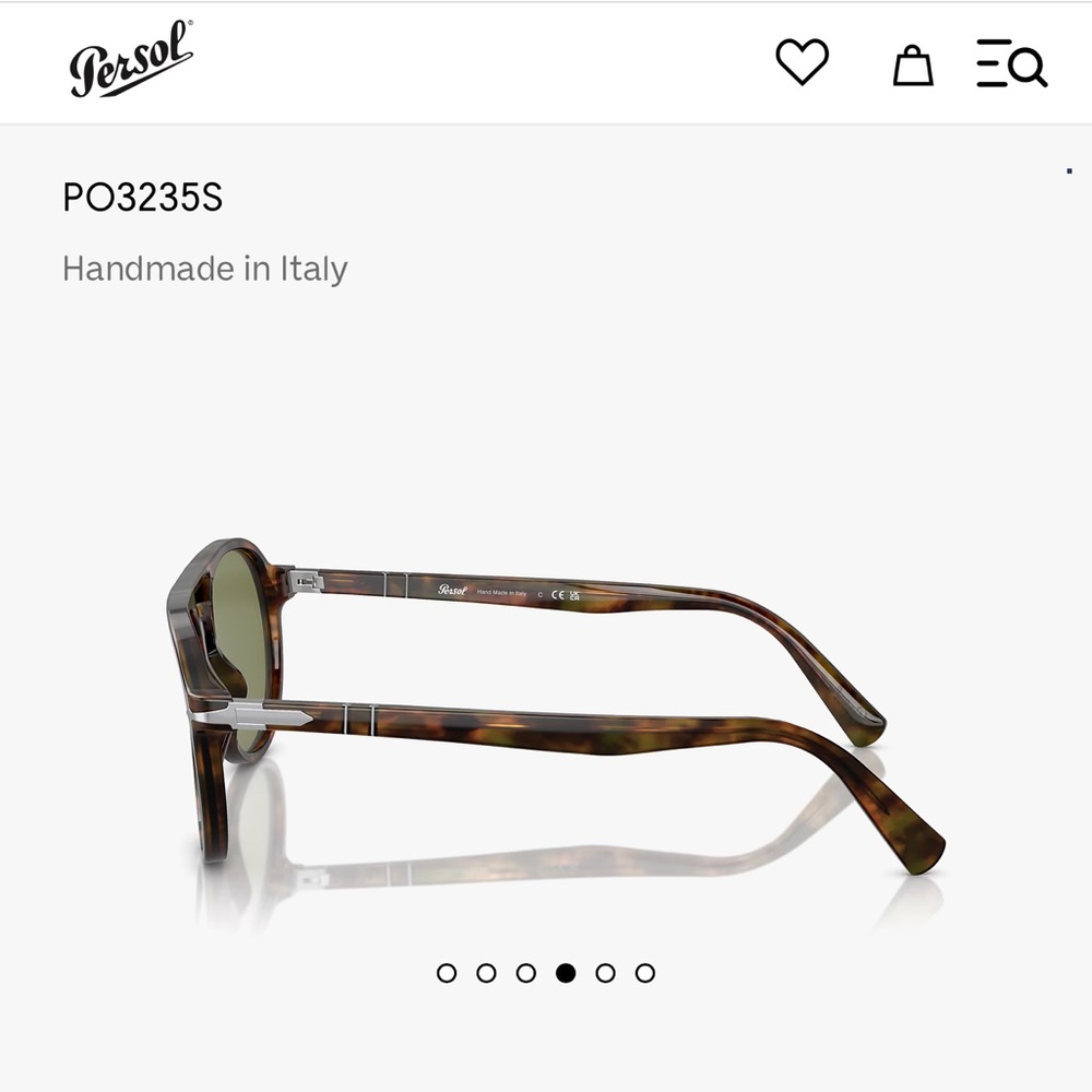 Persol Tortoise Shell Sunglasses with Green Lenses - Picture 4 of 5